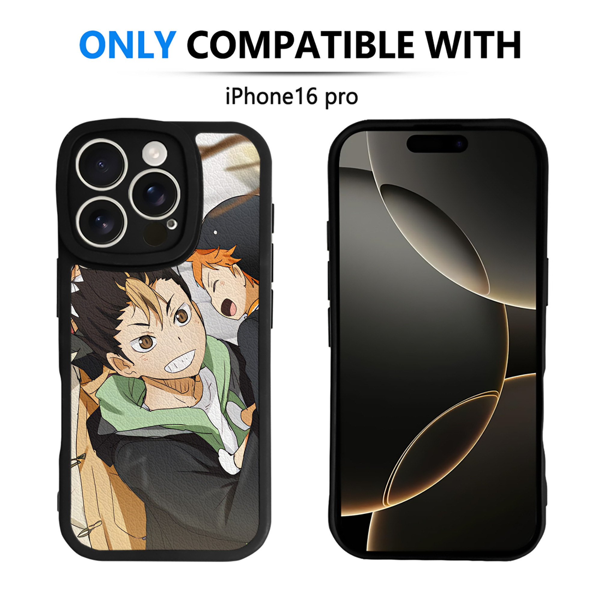 （画像用） ハイキュー!! Haikyu!! 【iPhone 16シリーズ対応】シリコンスマホケース（レザー調） 材質：シリコン